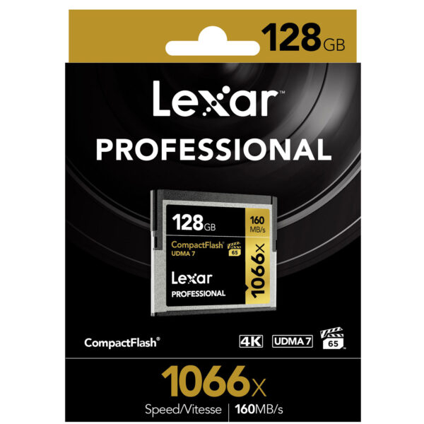 Lexar 128GB Professional 1066x 160MB/s CompactFlash Memory Card - Image 2