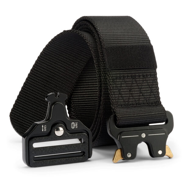 Tactical Waist Black Belt Heavy Duty Metal Buckle - Image 2