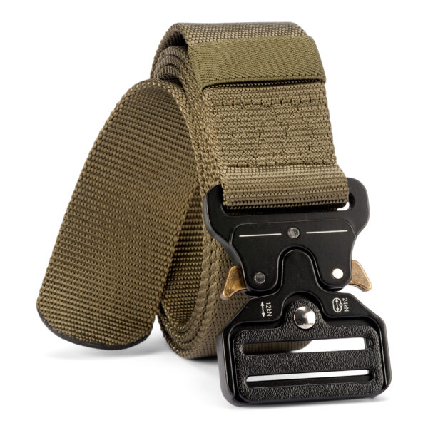 Tactical Waist Belt Heavy Duty Metal Buckle - Military Green