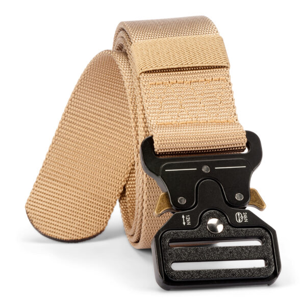 Tactical Waist Belt Heavy Duty Metal Buckle - Khaki