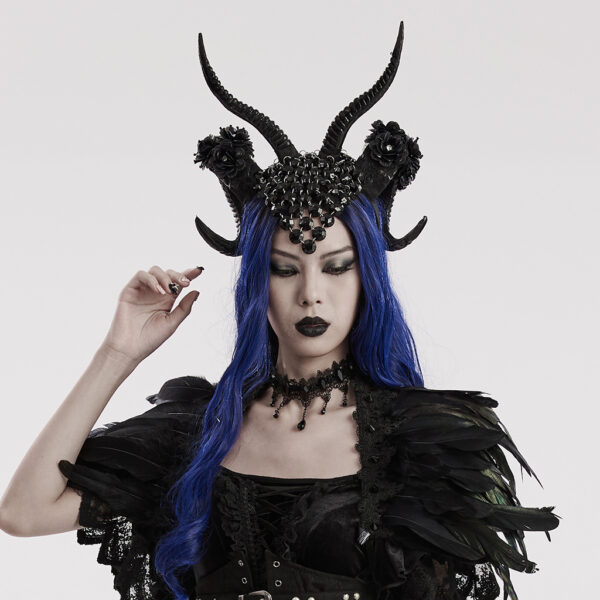 Goth Black Demon Horns - Image 5