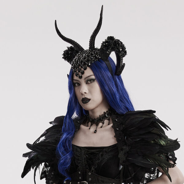 Goth Black Demon Horns - Image 6