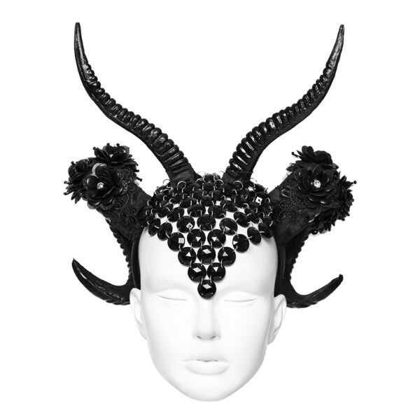 Goth Black Demon Horns