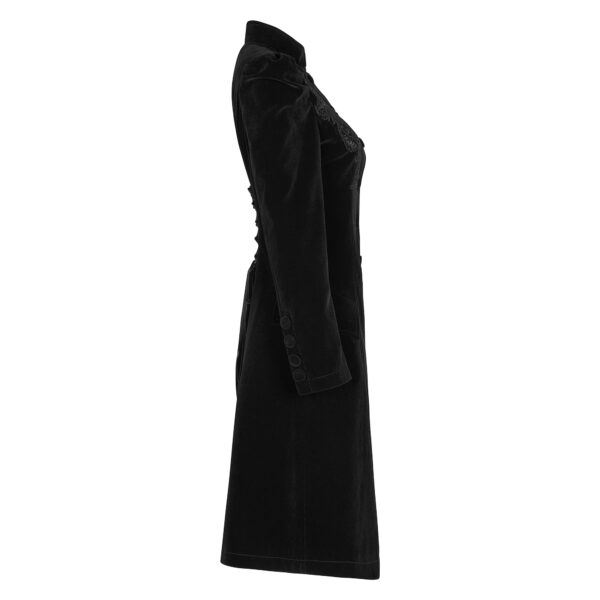 Velvet Mid Length Coat - Image 3