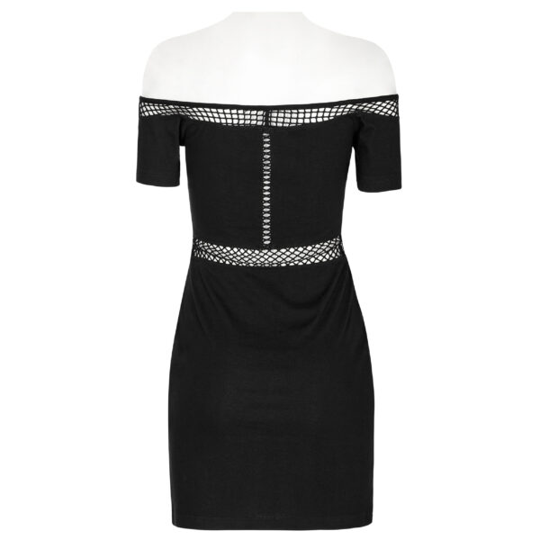 Off-Shoulder Mesh Perspective Dress - XS-S - Image 3