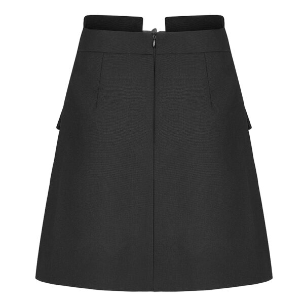 A Line Mini Skirt With Decorative Belt - M - Image 2