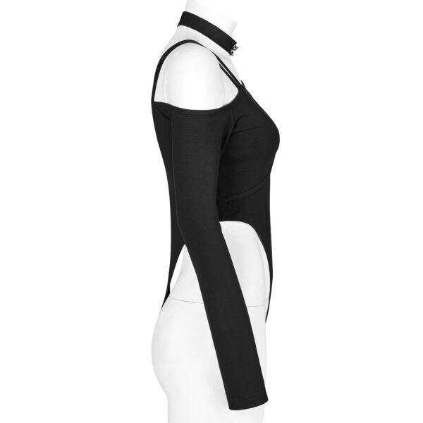 Asymmetric Long Sleeve Bodysuit - Image 7