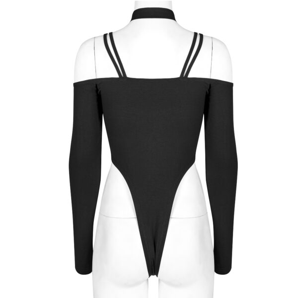 Asymmetric Long Sleeve Bodysuit - Image 5