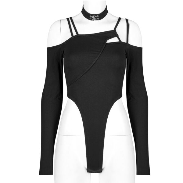 Asymmetric Long Sleeve Bodysuit - Image 6