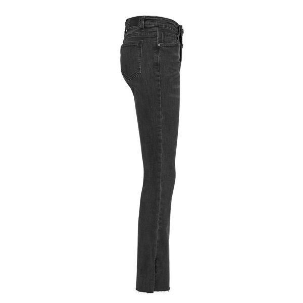 Asymmetric Placket Flare Jeans -S - Image 2