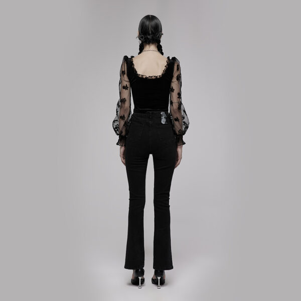 Chain Decorated Slit Flared Pants - M - Image 7