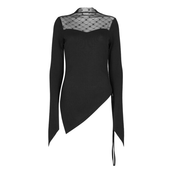 Spliced Pointed Hem Shirt