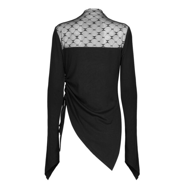 Spliced Pointed Hem Shirt - Image 3