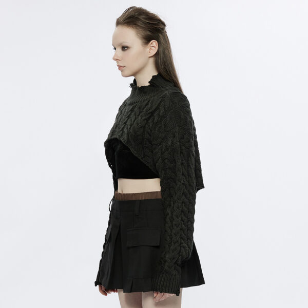 Loose Pullover Cropped Sweater XS-S - Image 2