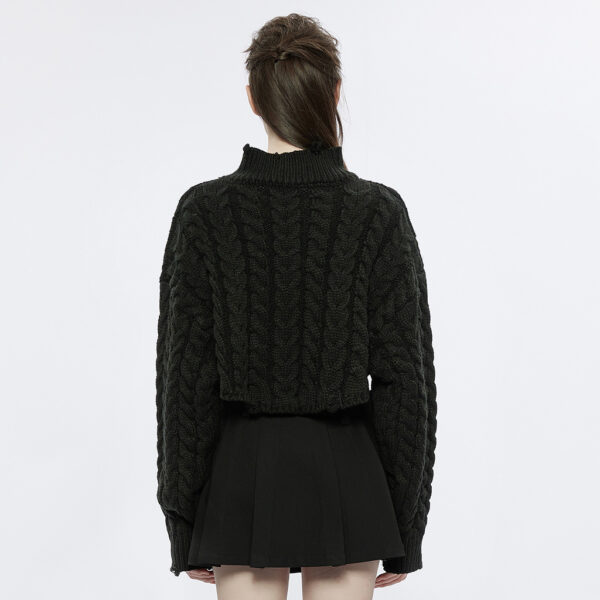 Loose Pullover Cropped Sweater XS-S - Image 3