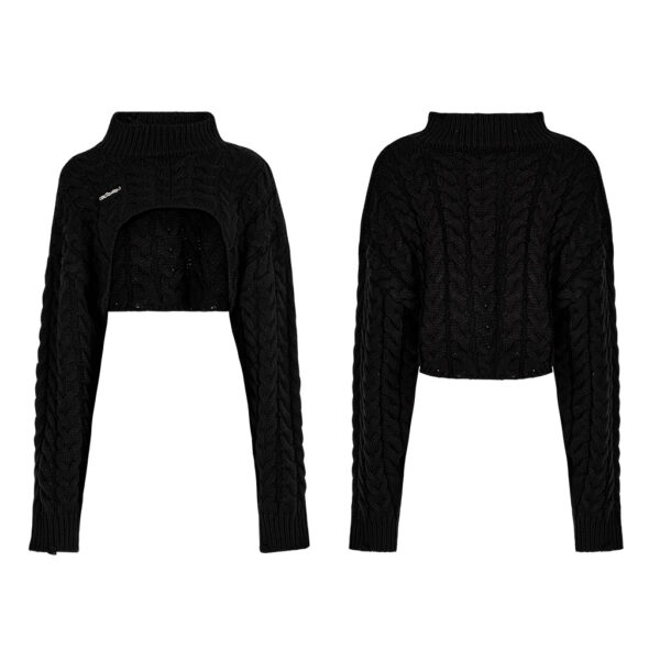 Loose Pullover Cropped Sweater XS-S - Image 5