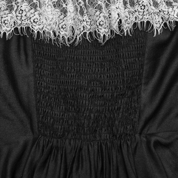 Off-Shoulder Lace Edge Chiffon Dress - Image 4