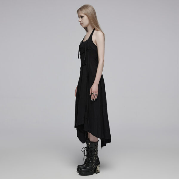 Asymmetric Slip Long Dress XS-S - Image 3