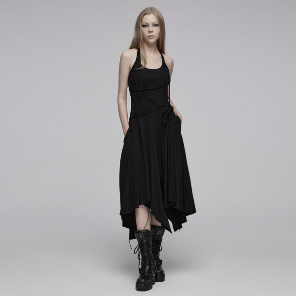 Asymmetric Slip Long Dress XS-S