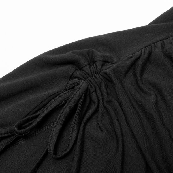 High Collar Pleated Fitted Dress - XL-2XL - Image 8