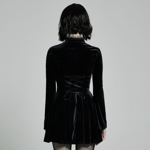 Velvet Long Sleeves Mini Dress - Image 6