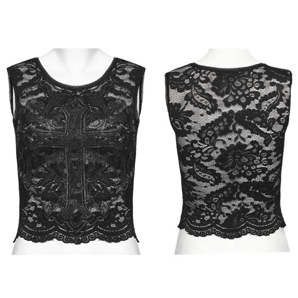 Lace Tank Cropped Top - Image 5