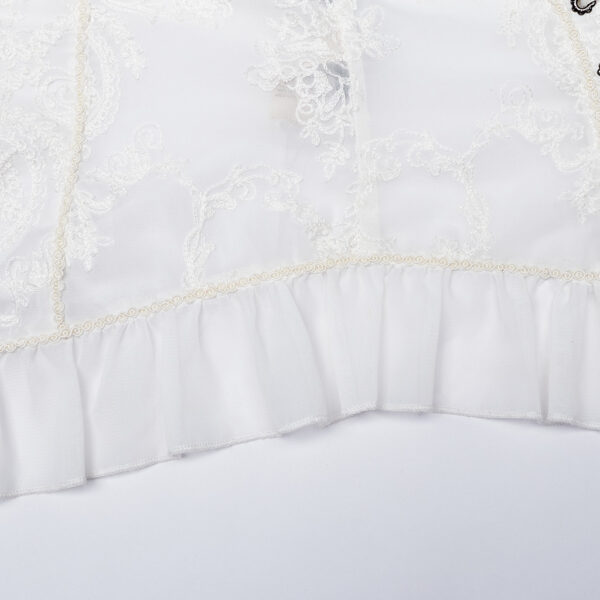 Chiffon Embroidered Perspective Blouse - Image 8