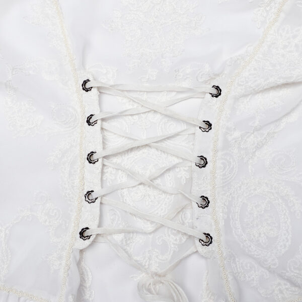 Chiffon Embroidered Perspective Blouse - Image 7