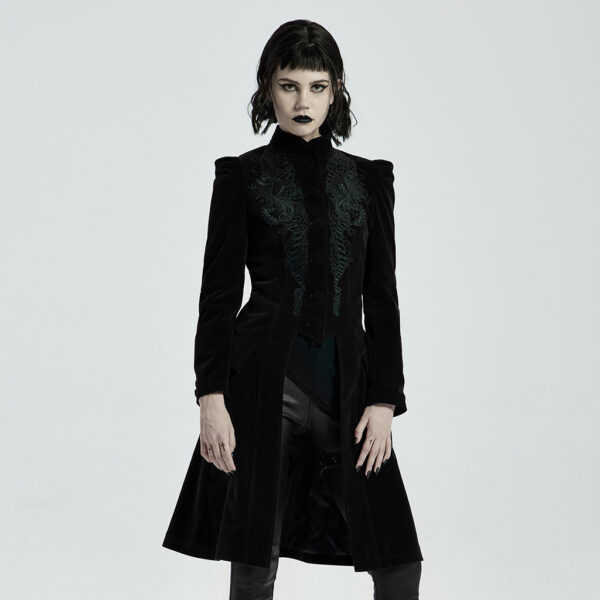 Mid Length Velvet Coat - Image 4