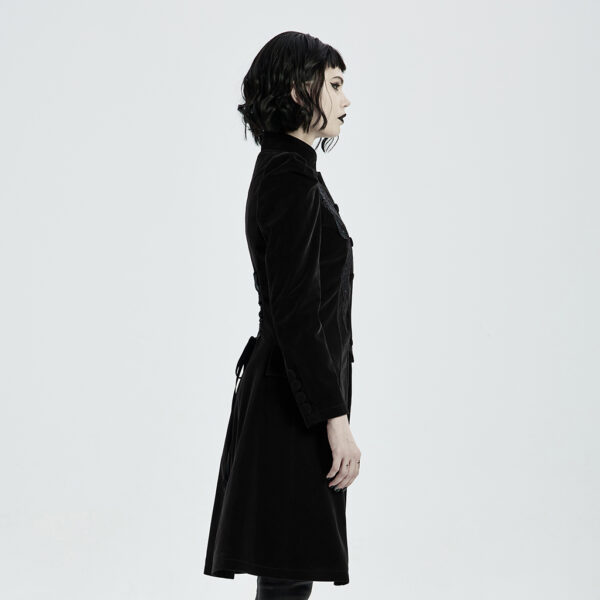 Velvet Mid Length Coat - Image 5