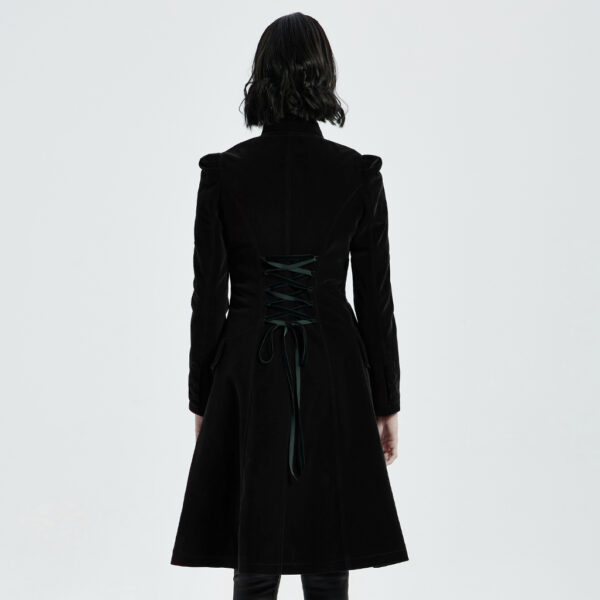 Velvet Mid Length Coat - Image 6