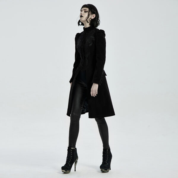 Velvet Mid Length Coat - Image 7