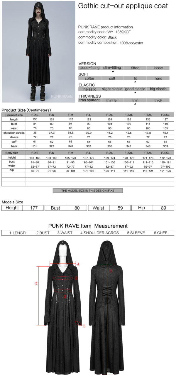 Lace Embroidered Hooded Coat - Image 9