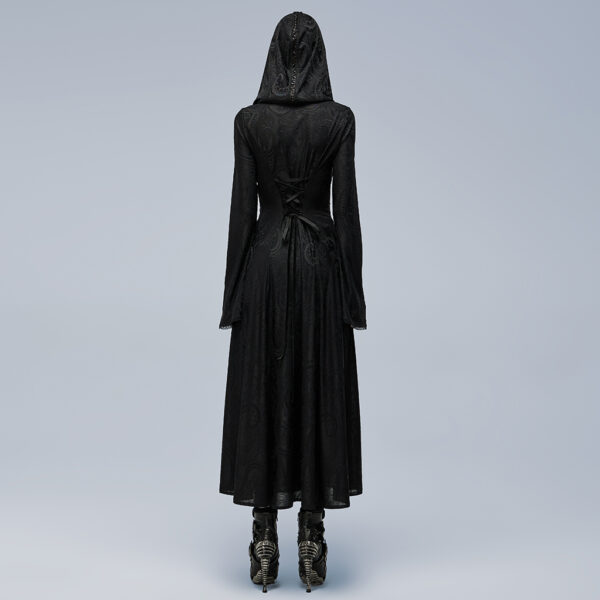 Lace Embroidered Hooded Coat - Image 4