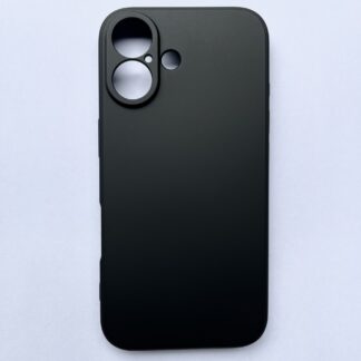 Slim Silicone Cover For iPhone 16 - Black